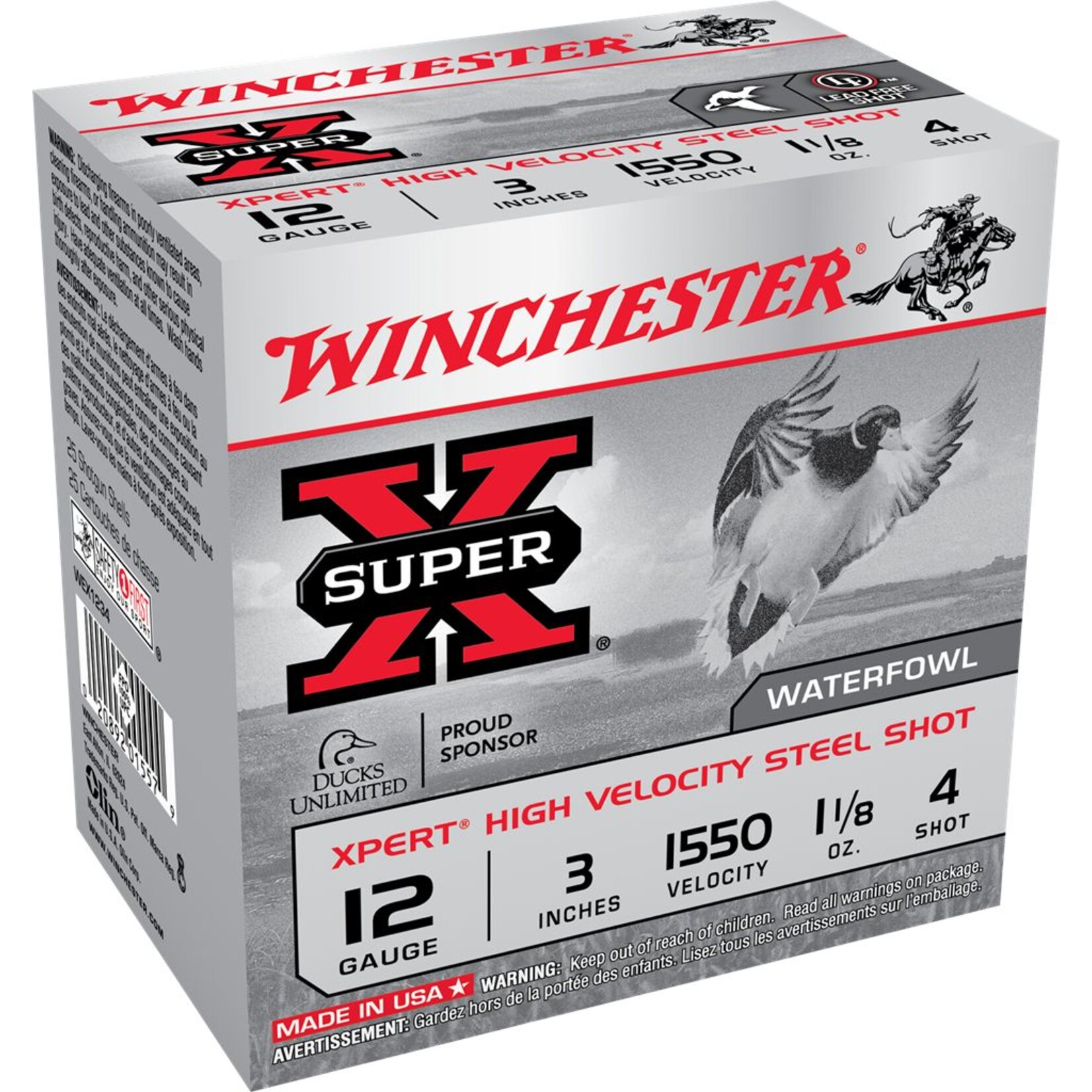 Winchester Winchester Steel 12GA 3" 1 1/8oz #4 (WEX1234)