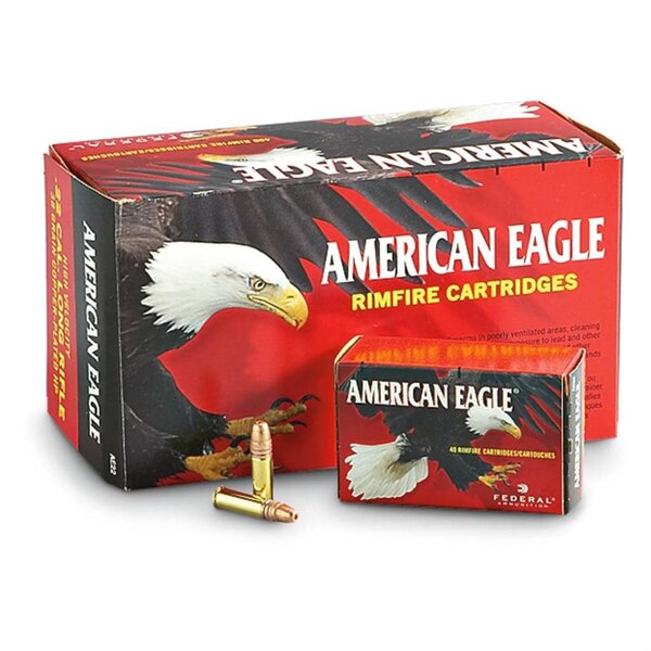 Federal American Eagle 22 LR 38GR Copper HP 40rd (AE22) — Eagle Firearms