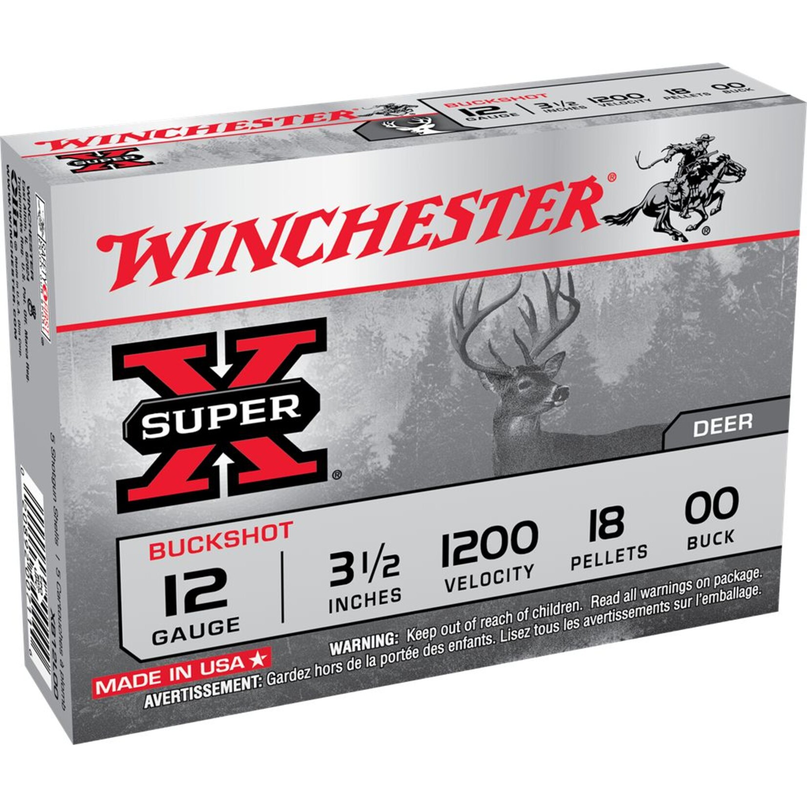 Winchester Winchester 12GA 3.5" 00 Buck (XB12L00)