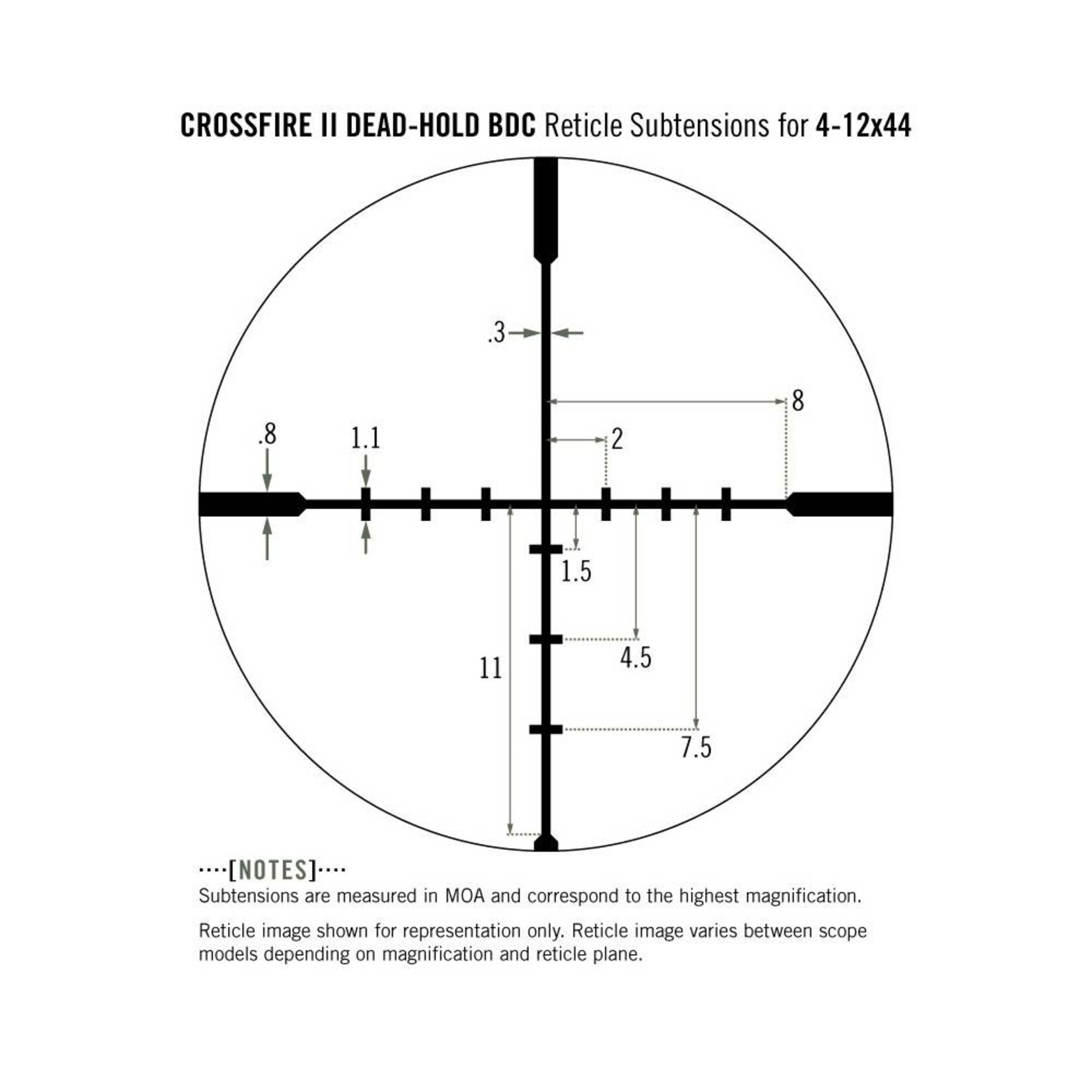 Vortex Vortex Crossfire II 4-12x44 Dead-Hold BDC (CF2-31015)