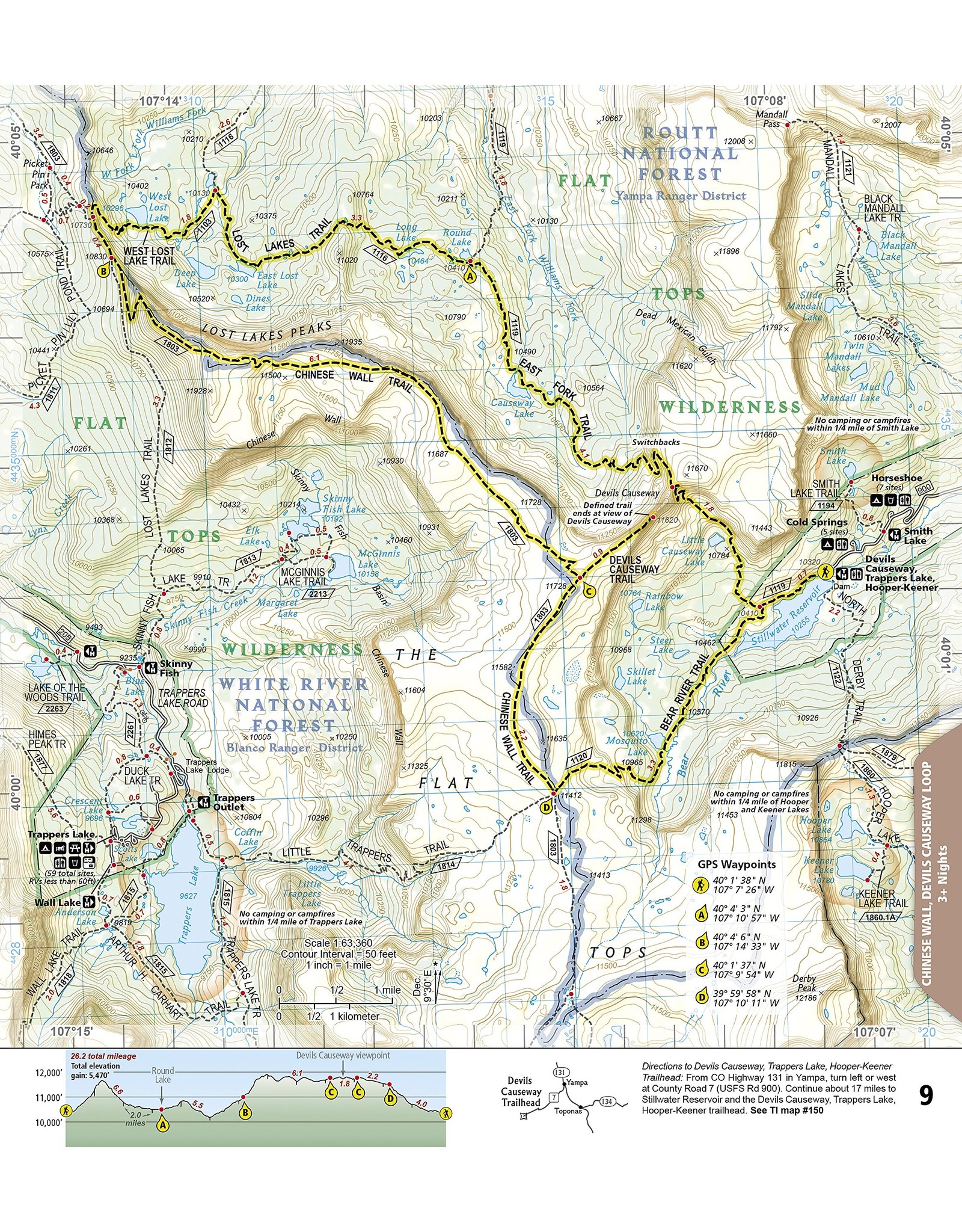 Colorado Backpack Loops North (National Geographic Topographic Map Guide (1304)) Map