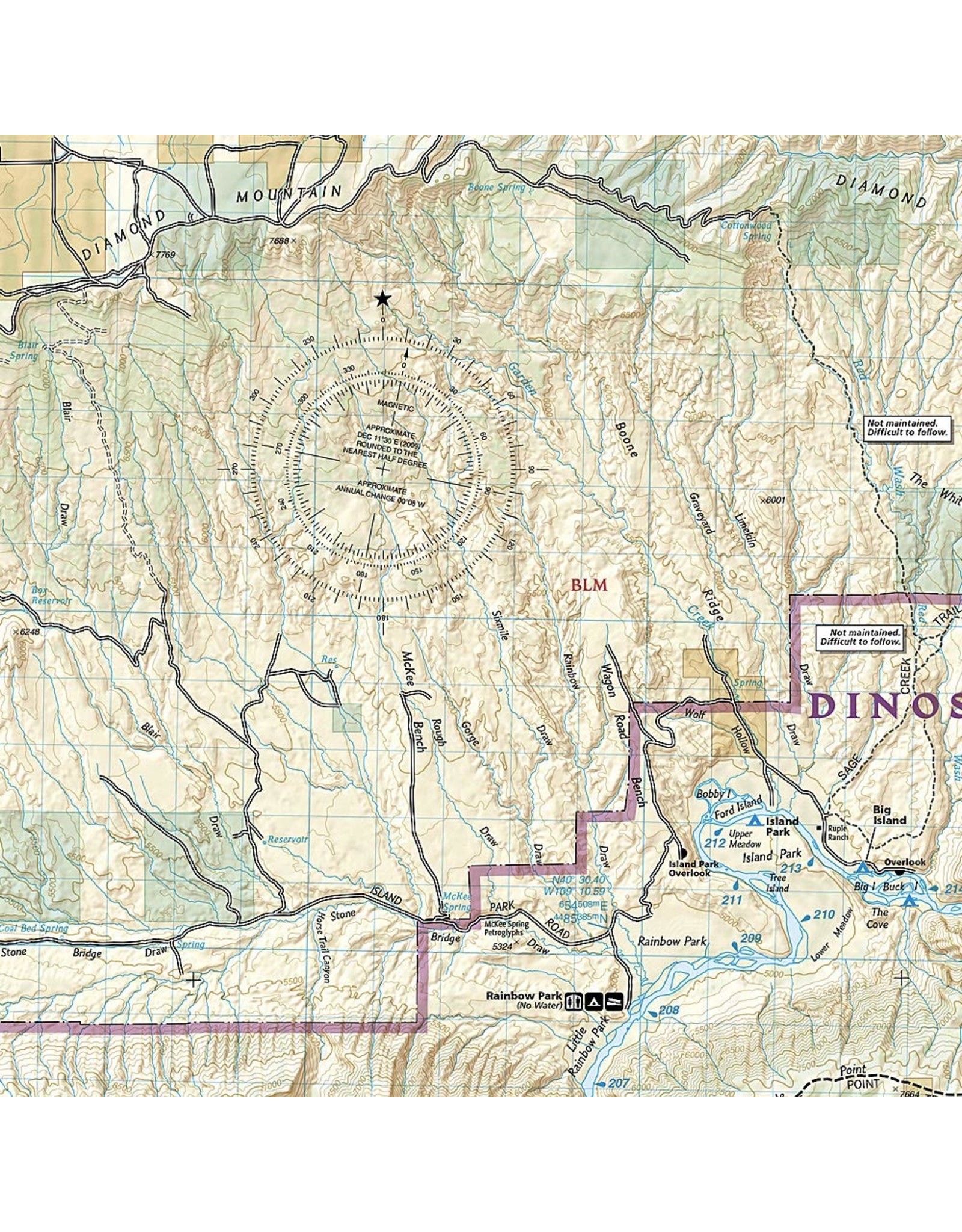 Dinosaur National Monument (National Geographic Trails Illustrated Map, 220) Map – Folded Map