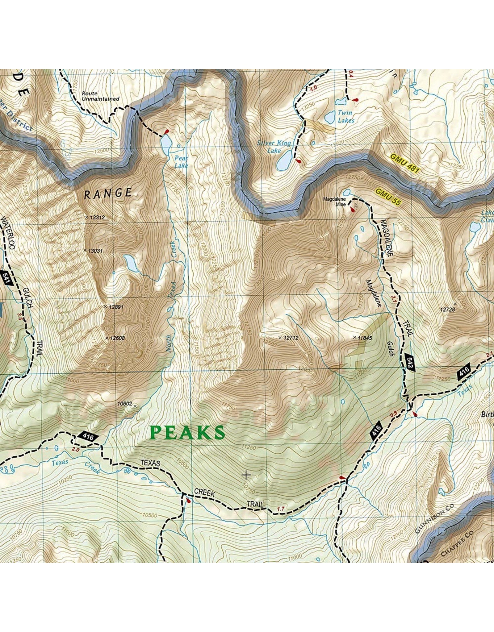 Collegiate Peaks Wilderness Map Buena Vista Collegiate Peaks - High Desert Life Outdoors