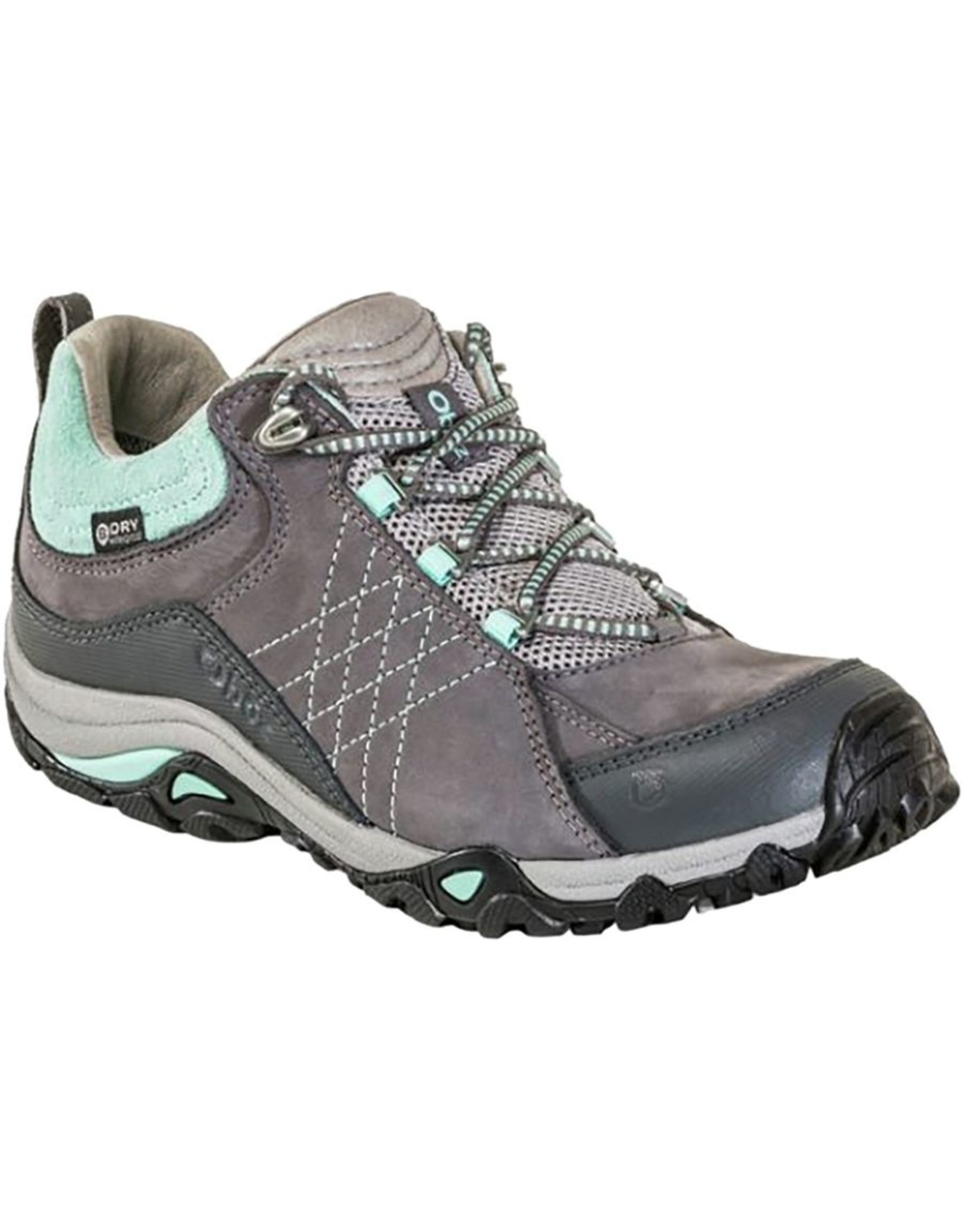 Oboz Women's Sapphire Low B-Dry Waterproof Hiking Shoe Charcoal / Beach Glass 7