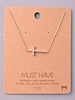 Must Have Sideways cross with bling chain necklace