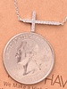 Must Have Sideways cross with bling chain necklace