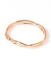 Double twisted metallic band ring