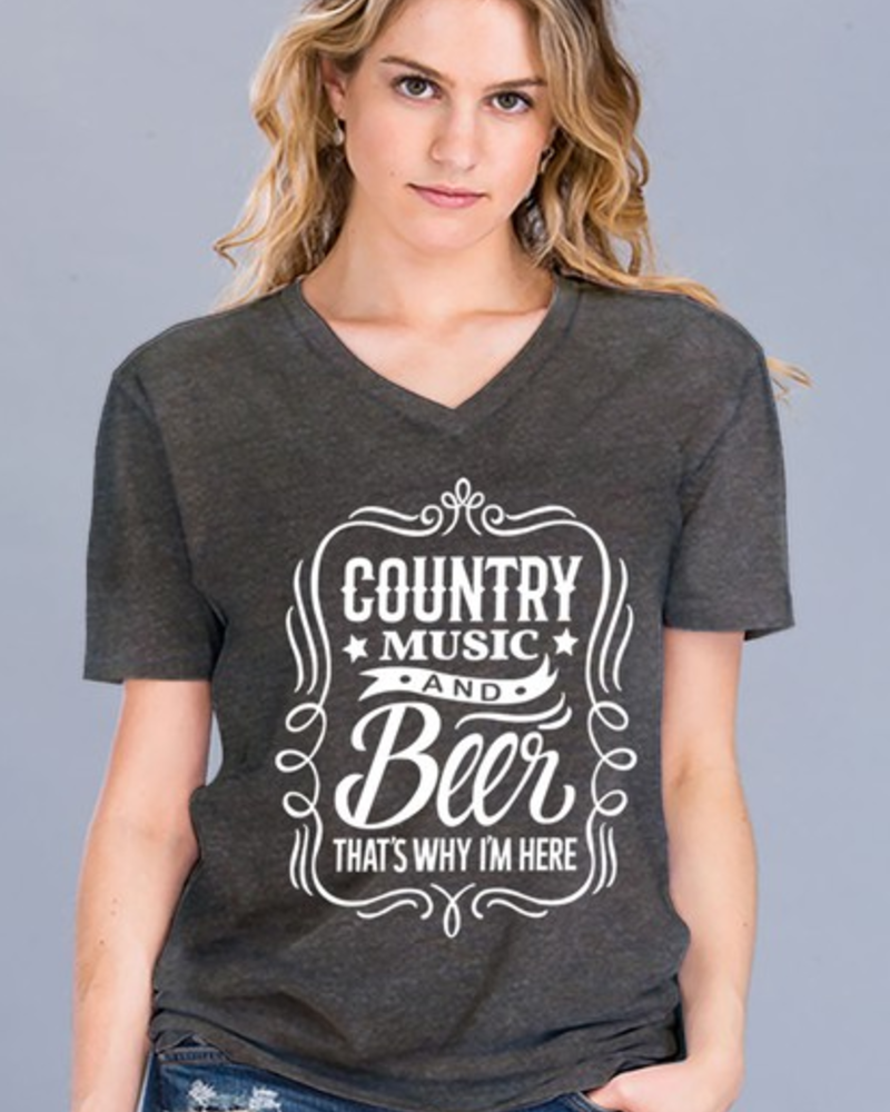 Cotton Heritage Country Music and Beer Tee