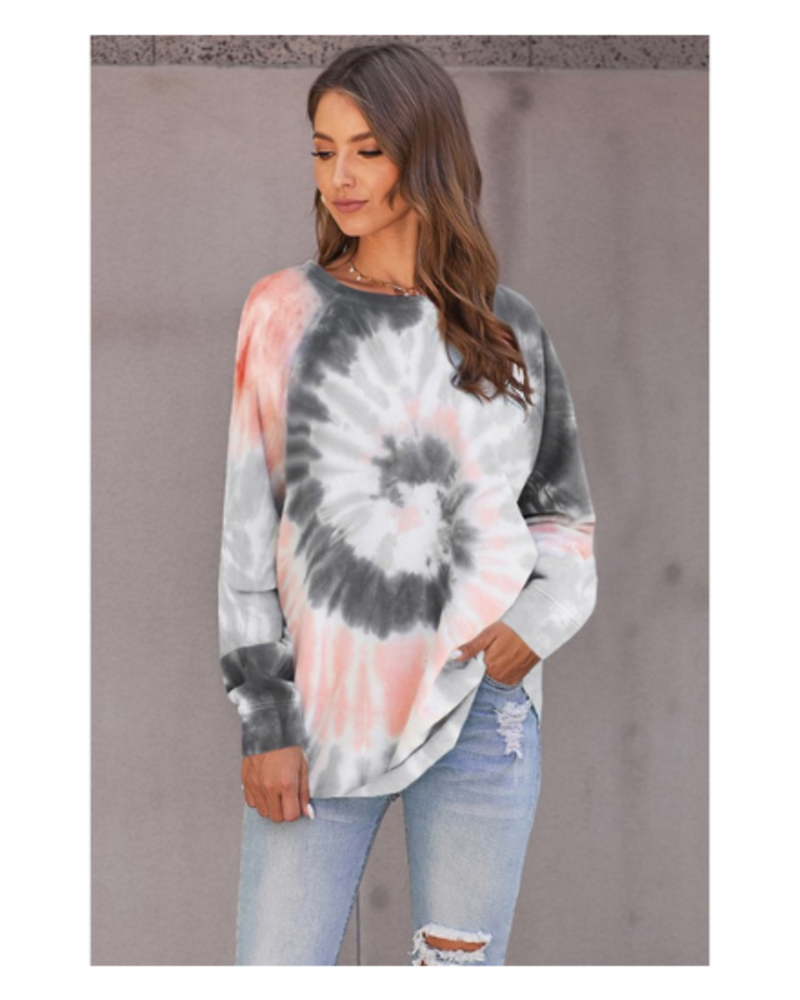 Oversized Long Sleeve Tie Dye Top 