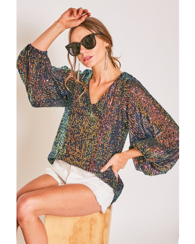 long sequin top