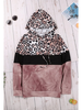 Shiying Fashion Color Block Leopard Print Hooded Top