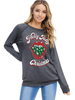 Zutter Holly Jolly Christmas Long Sleeve Graphic Top