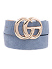 ARTBOX Crocodile Faux Leather CG Belt