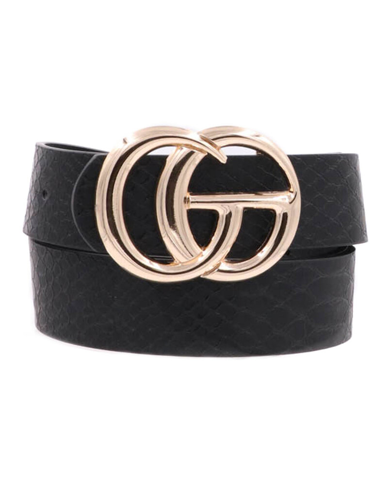 ARTBOX Crocodile Faux Leather CG Belt