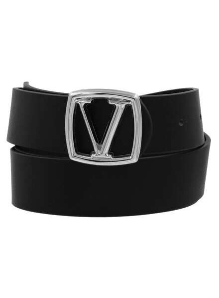 ARTBOX V Buckle Faux Leather Belt