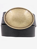 ARTBOX Metal Rope Trimmed Simple Oval Buckle Belt