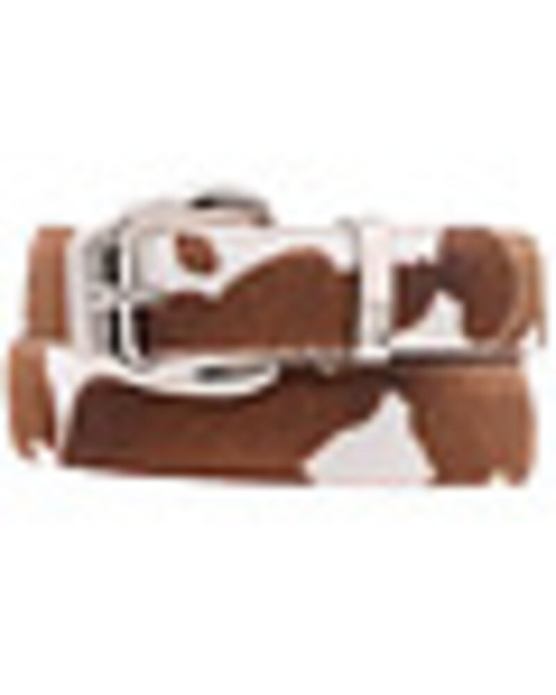 ARTBOX Faux Leather Squared U Buckle Cow Print Belt
