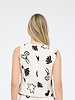 The Workshop Doodle Print Button Front Linen Vest