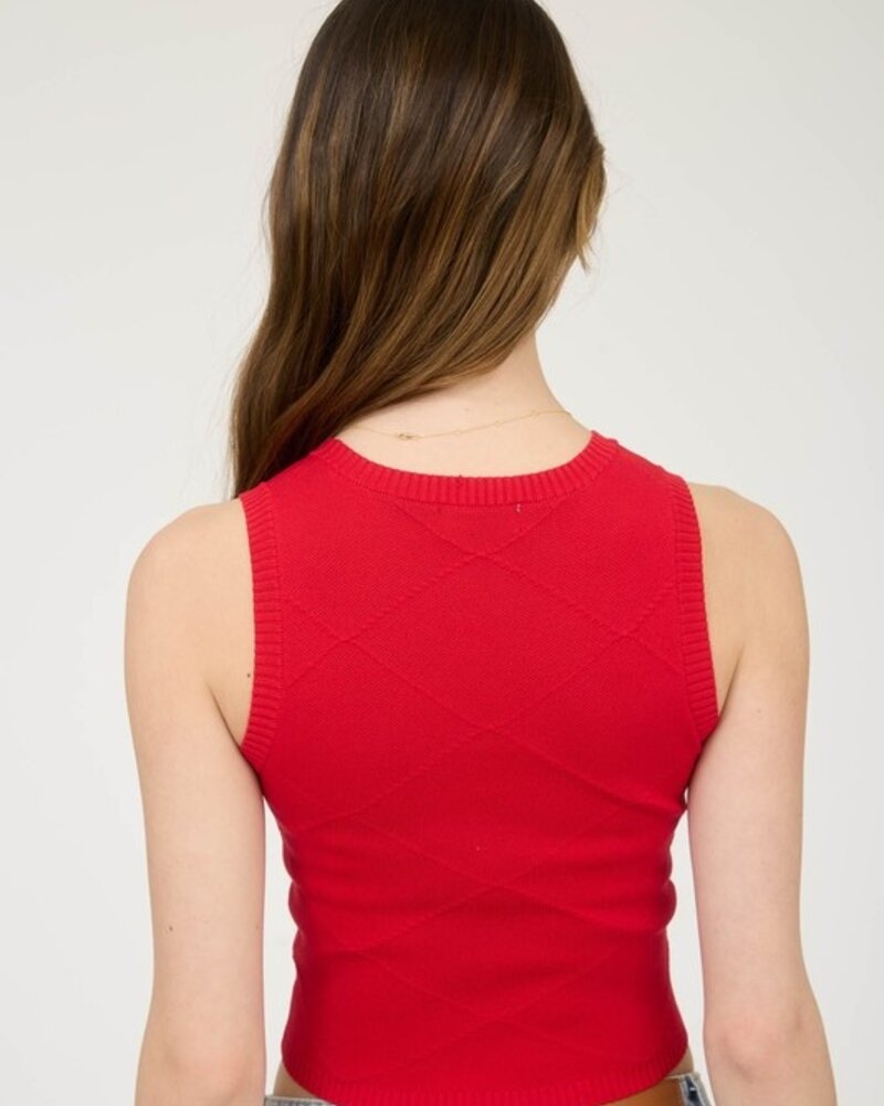 The Workshop Bow Detail Crew Neck Sleeveless Sweater
