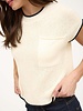 The Workshop Contrast Trim Short Sleeve Pocket Sweater