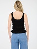 Blu Pepper Embroidered Floral Scoop Neck Ruffle Knit