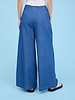 Blu Pepper Pleated Wide Leg Chambray Pants
