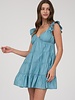 Blu Pepper Vneck Tiered Babydoll Mini Dress