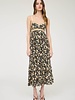 Mine Floral Lace Trim Ribbon Strap Back Tie Midi Dress