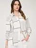 The Workshop Geo Pattern Collared Long Sleeve Button Down