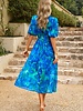 Supreme Fashion Deep V Puff Sleeves Lined Dress