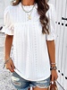Supreme Fashion Round Neck Ruffle Sleeve Loose Fir Shir