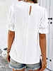 Supreme Fashion Round Neck Ruffle Sleeve Loose Fir Shir