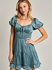 LELIS Slik Runched Waist Mini Dress