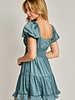 LELIS Slik Runched Waist Mini Dress