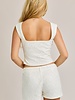 LELIS Sleeveless Sparkly Flower Detail Set