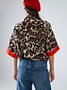 Q2 Leopard 3/4 Sleeve W/Red Detail