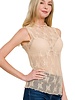 Lace See-Through Layering Sleeveless Top