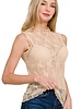 Lace See-Through Layering Sleeveless Top