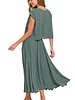 Heavy Woven Span Crop Tee & Skirt Set