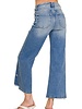 Distressed Raw Hem Denim Pants