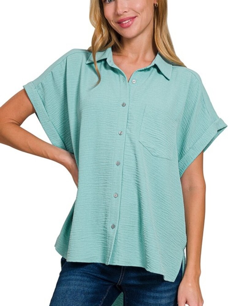 Woven Airflow Button Down Shirts