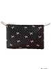Bow Ribbon Vegan Leather Cosmetic Bag