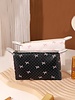 Bow Ribbon Vegan Leather Cosmetic Bag