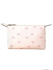 Bow Ribbon Vegan Leather Cosmetic Bag