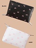 Bow Ribbon Vegan Leather Cosmetic Bag