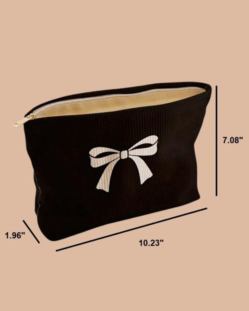 Bowknot Pattern Cosmetic Clutch Bag