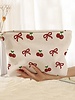 Bowknot Pattern Cosmetic Clutch Bag