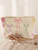 Bowknot Pattern Cosmetic Clutch Bag