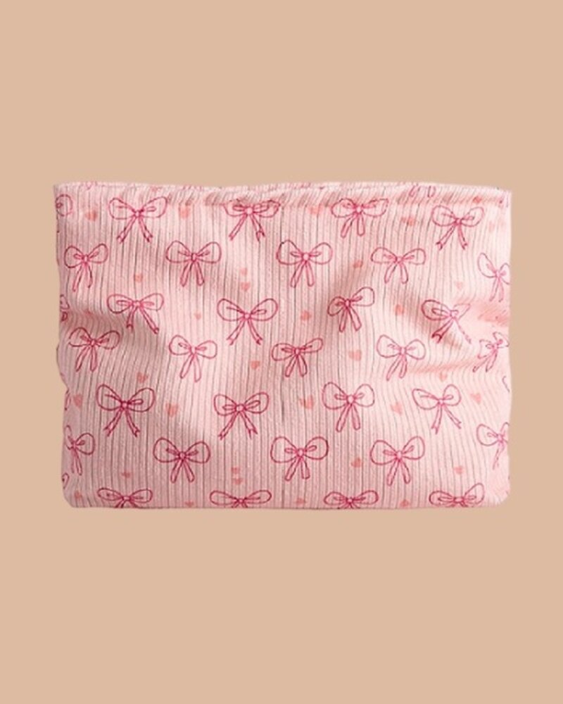 Bowknot Pattern Cosmetic Clutch Bag