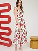 The Workshop Floral Front Tie With Cut Out Midi Dress